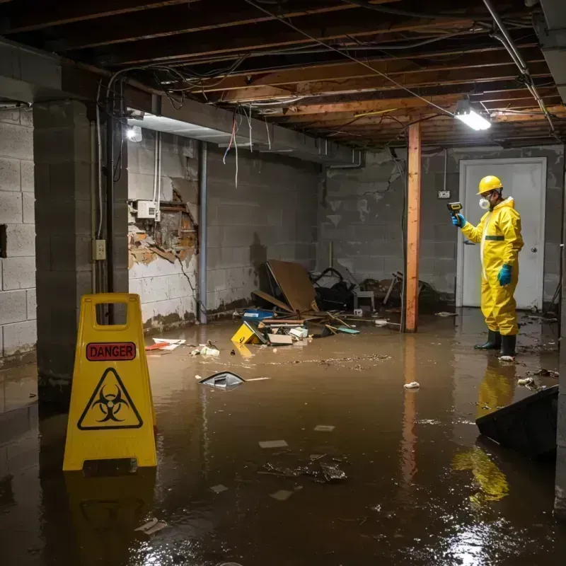 Flooded Basement Electrical Hazard in North Laurel, MD Property